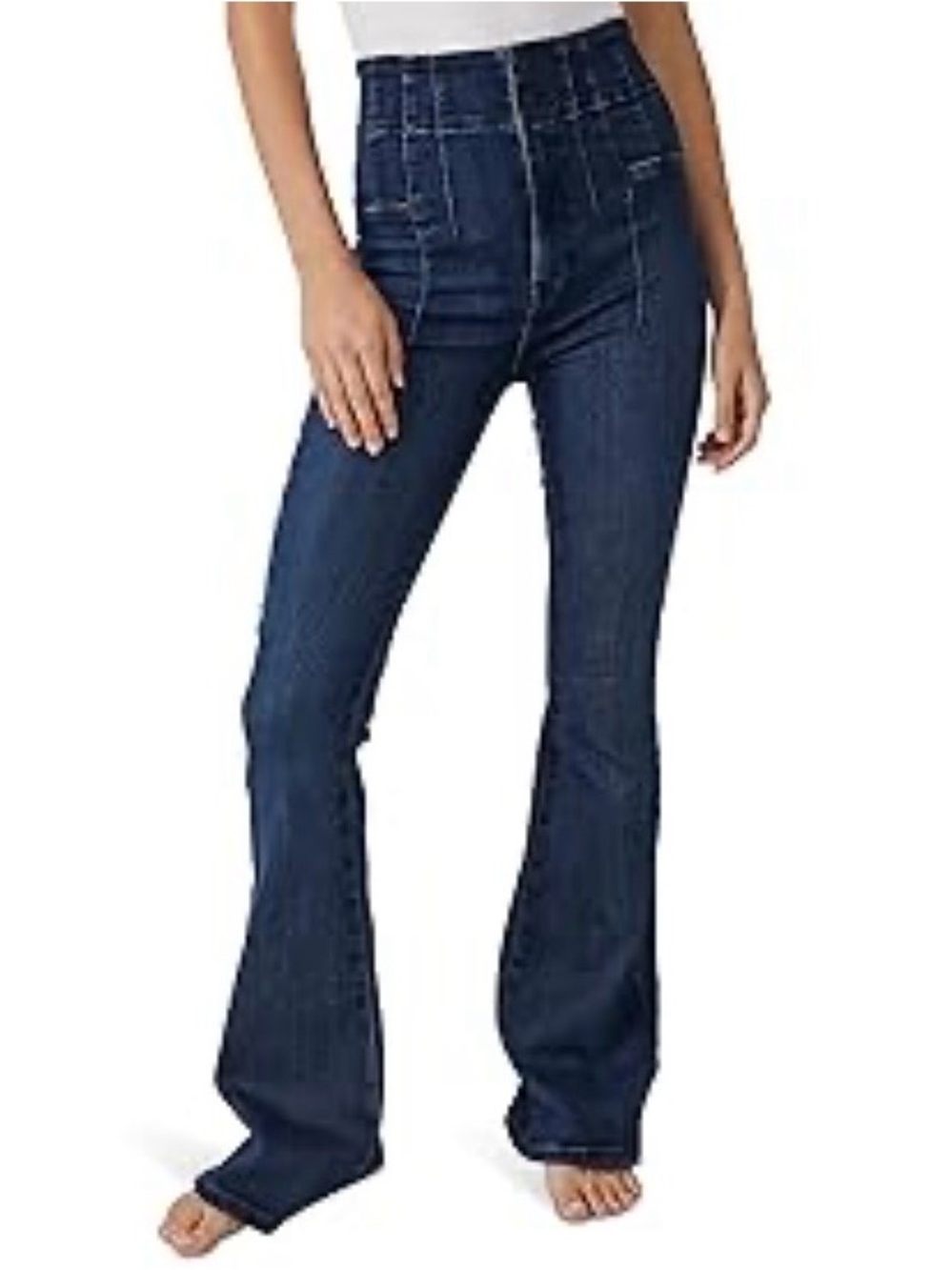 NWT Free People We The Free Jayde Flare Jeans- Night Sky - Picture 13 of 16
